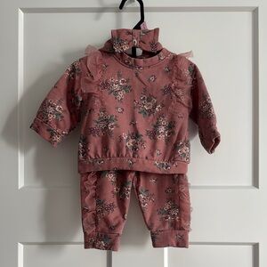 Floral Ruffle Baby Outfit